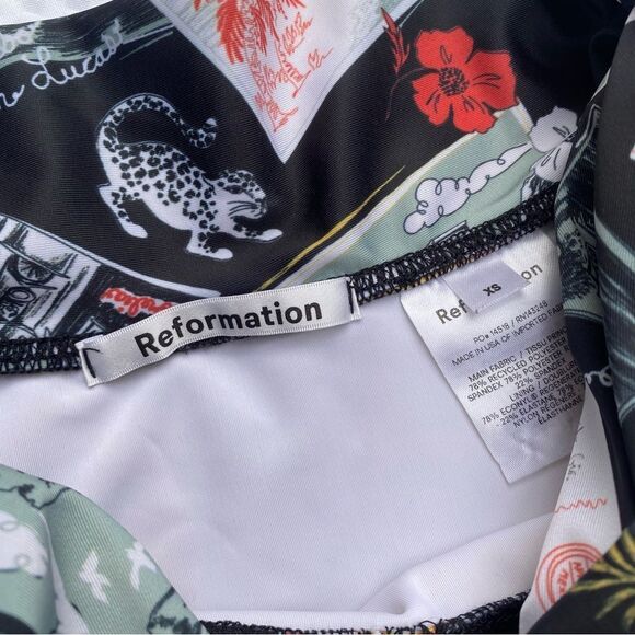 Reformation High Waisted Postage Postcard Bikini Bottoms XS NEW NWOT - Picture 4 of 6